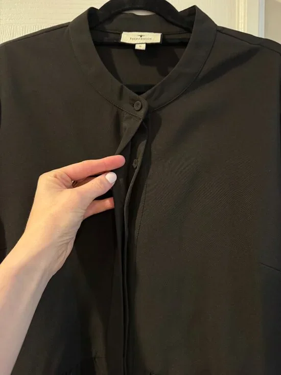 Tuckernuck Button Front 3/4 Sleeve Dress - Picture 2 of 5